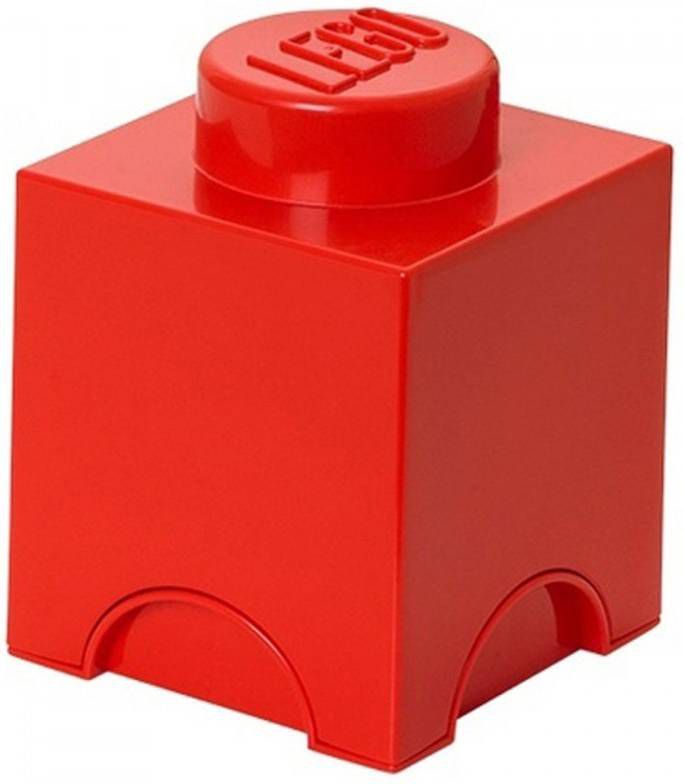 Lego 1 Stud Brick Container Rood