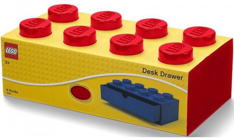 LEGO Bureaulade 8 Noppen 15, 8 X 31, 6 Cm Polypropeen Rood