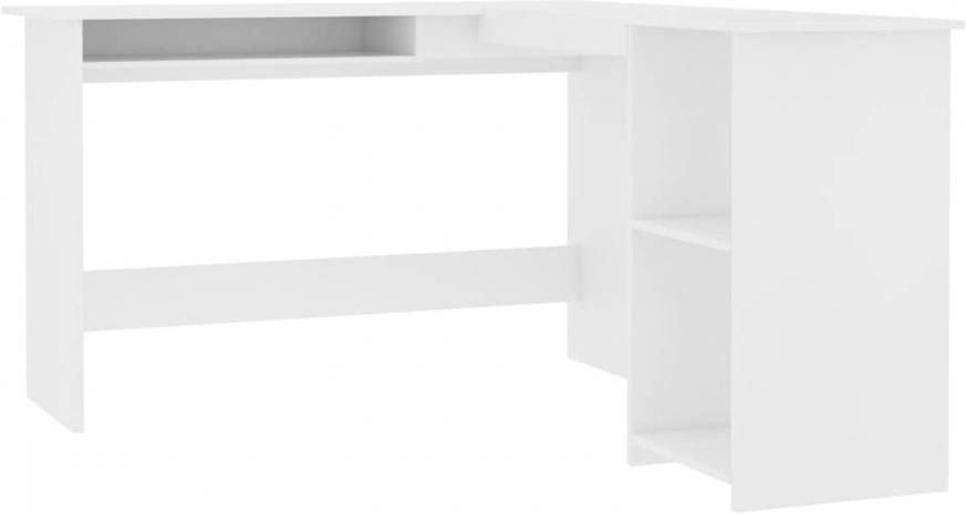 VIDAXL Hoekbureau L vormig 120x140x75 cm bewerkt hout wit online kopen