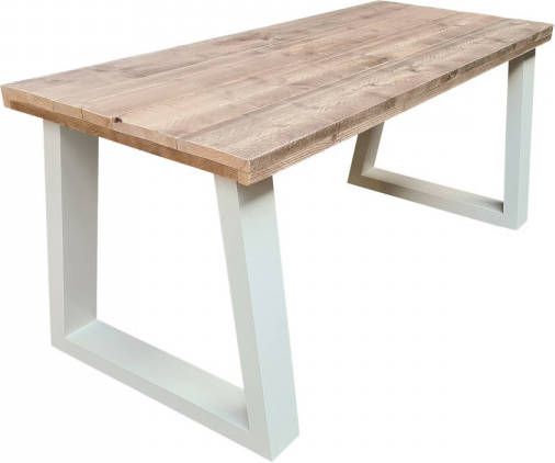 Wood4you Kinderbureau Vancouver Steigerhout 180lx70dx75h Wit