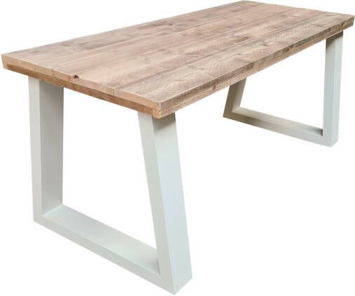 Wood4you Kinderbureau Vancouver Steigerhout 200lx70dx75h Wit