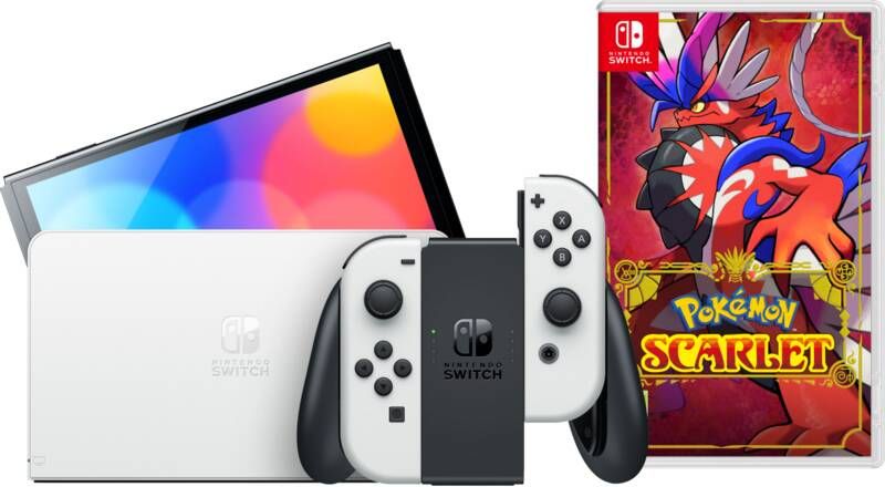 Nintendo Switch OLED Wit + Pokémon Scarlet