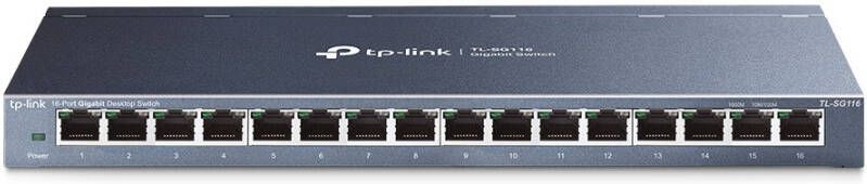 TP-LINK TL-SG116 16-Port Gigabit Switch, Steel Case online kopen
