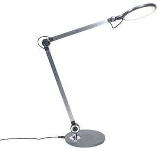 QAZQA LED Tafellamp don Donkergrijs Design L 58cm