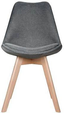 QUVIO Stoel Leandro Grijs 2 stuks