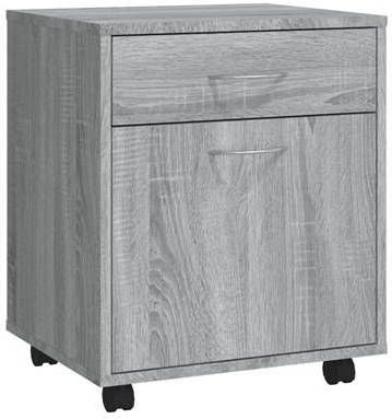 vidaXL Kast verrijdbaar 45x38x54 cm bewerkt hout grijs sonoma eiken