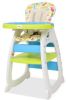 VidaXL Kinderstoel Met Blad 3 in 1 Verstelbaar Blauw En Groen online kopen