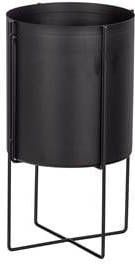 Woood Arda Plantenpot Metaal Zwart 40x24x24