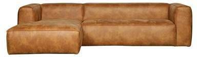 WOOOD Hoekbank Bean linksvoorstaand cognac