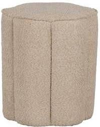 Woood Ollie Poef Polyester Zand 46x40x40