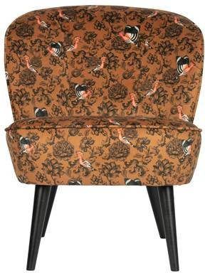 WOOOD Fauteuil 'Sara' Velvet, kleur Fenix Roest