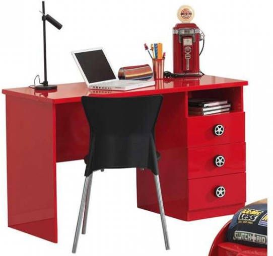 Vipack kinderbureau Monza rood 60x120x74 cm Leen Bakker