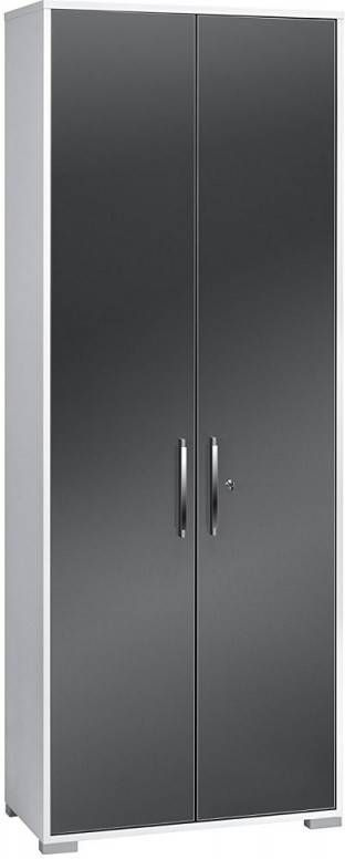 Bermeo Archiefkast Jones Big Wit met hoogglans grijs