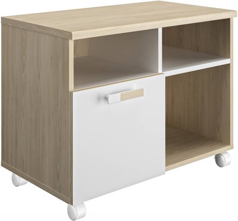 Gamillo Furniture Boekenkast Artefact 80 cm breed in eiken met wit