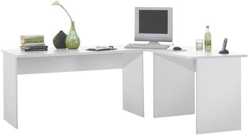 FD Furniture Hoekbureau Till 205 cm breed in wit