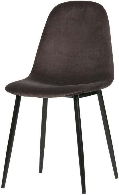 Woood Set V 2 Marije Eetkamerstoel Fluweel Grijs