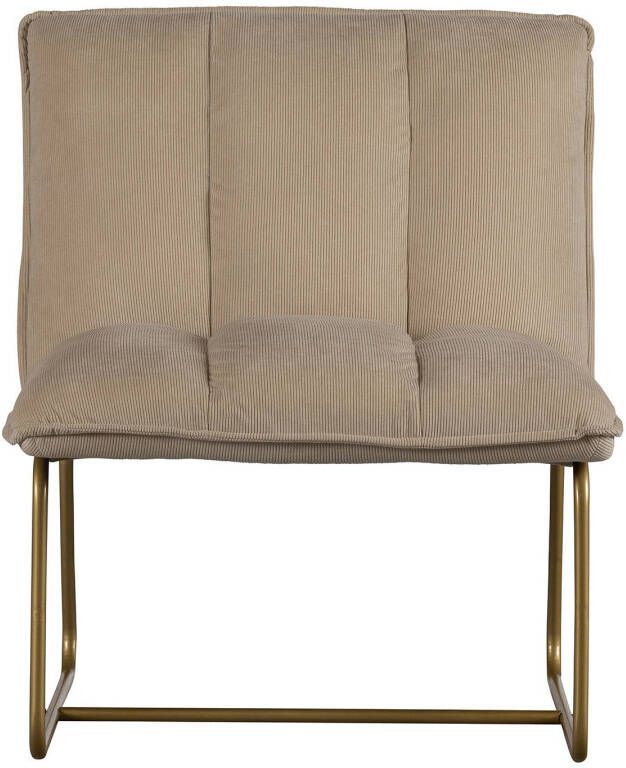 WOOOD Fauteuil 'Fie' Rib, kleur Zand